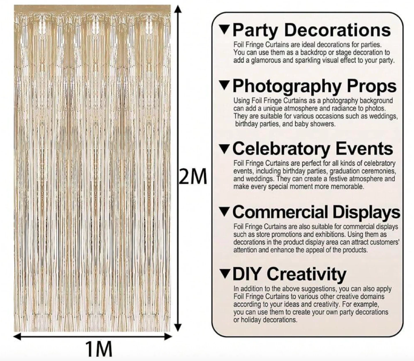 Gold Foil Fringe Curtain - photo 2