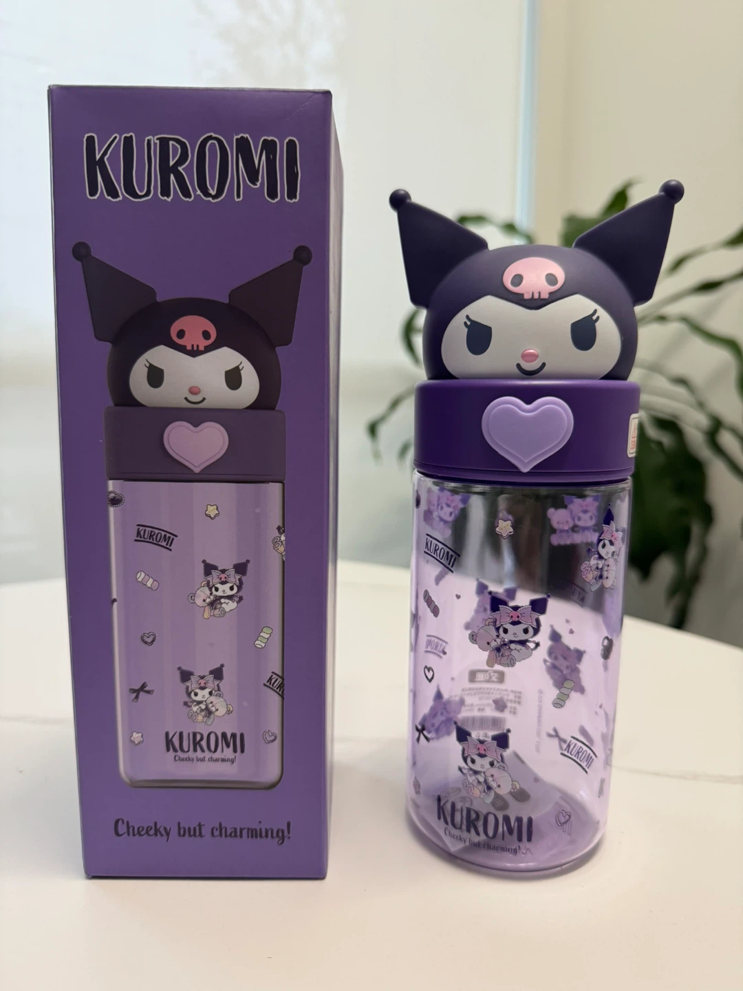 Kuromi Water Bottle with Cap