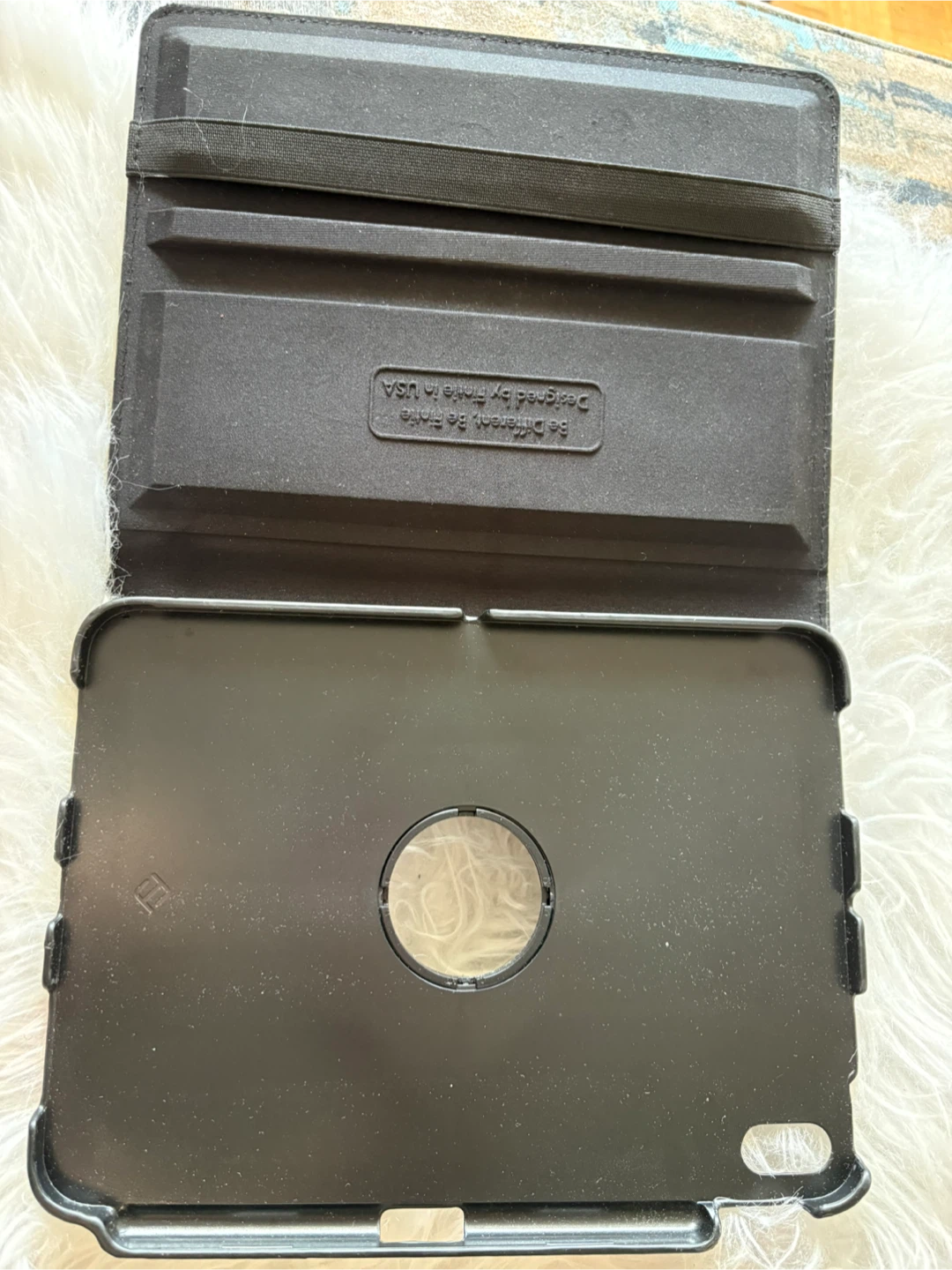 Black Leather Swivel Case for iPad - photo 2