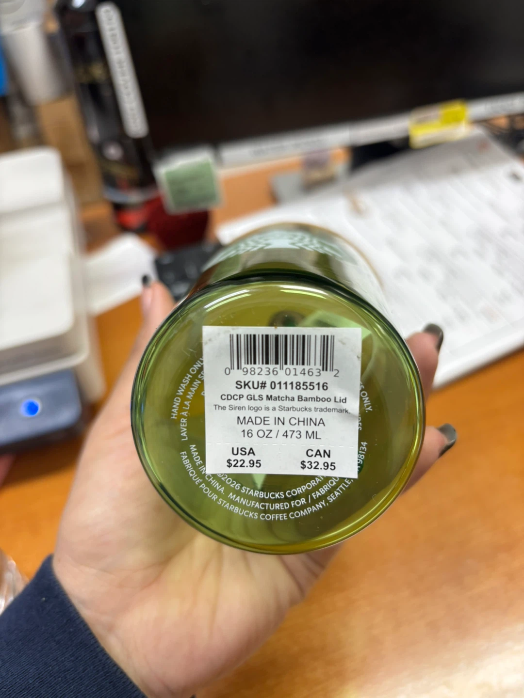 Starbucks Matcha Bamboo Lid Tumbler 16 oz - photo 3