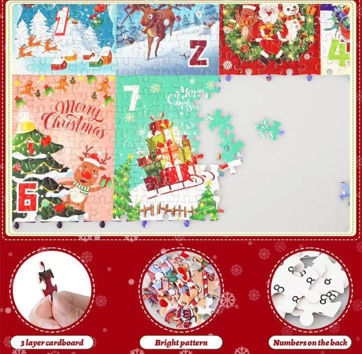 Merry Christmas Jigsaw Puzzle Advent Calendar - photo 3