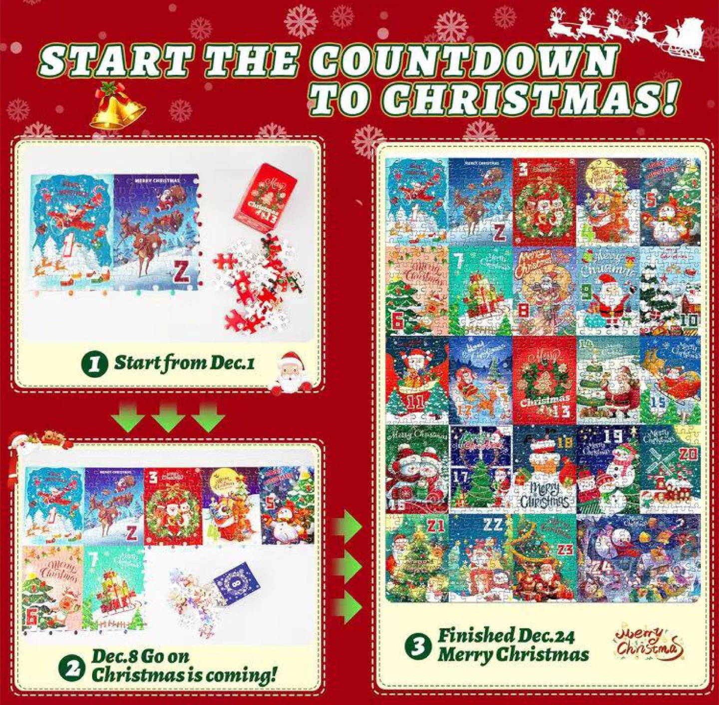 Merry Christmas Jigsaw Puzzle Advent Calendar - photo 2