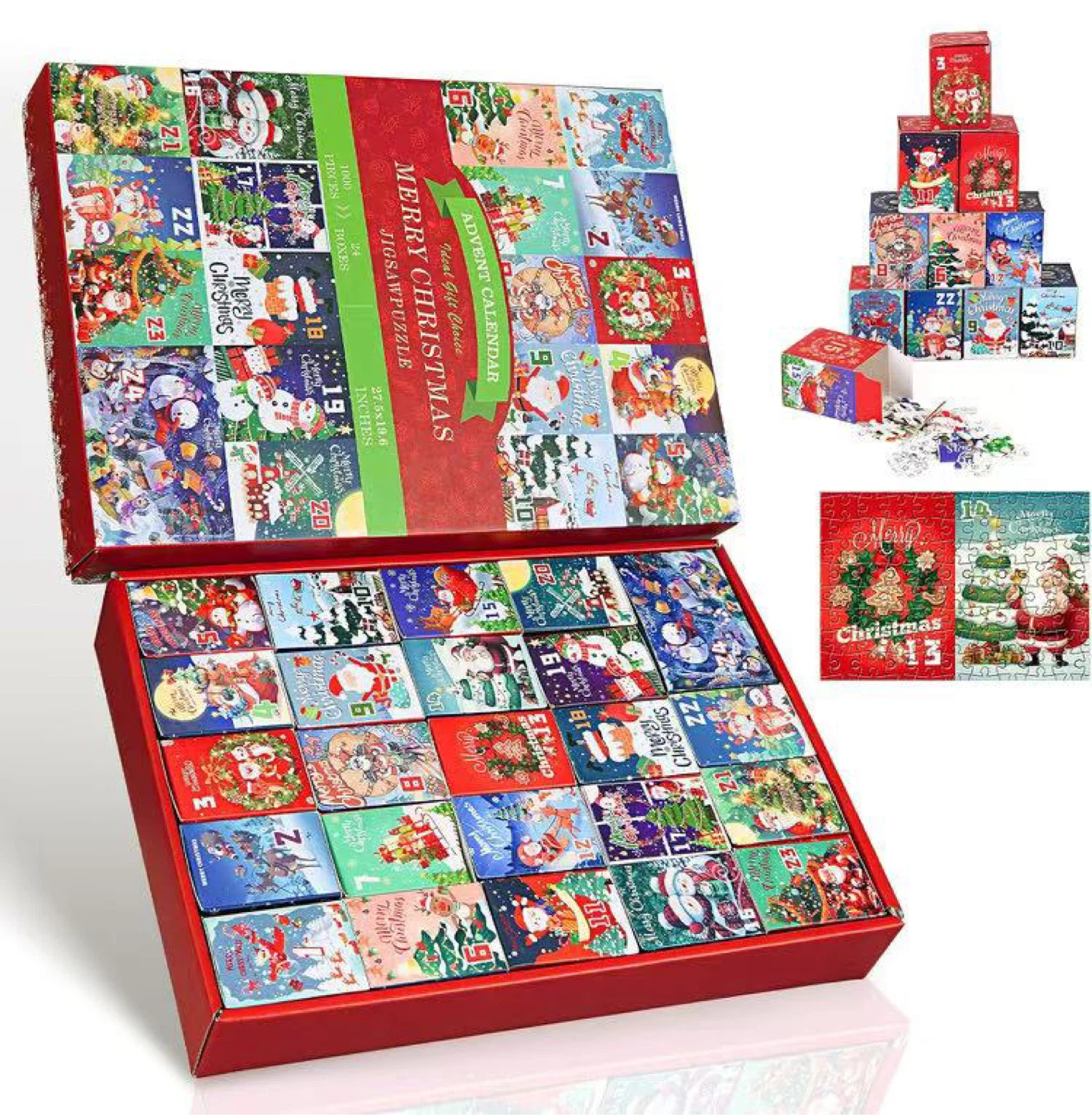 Merry Christmas Jigsaw Puzzle Advent Calendar