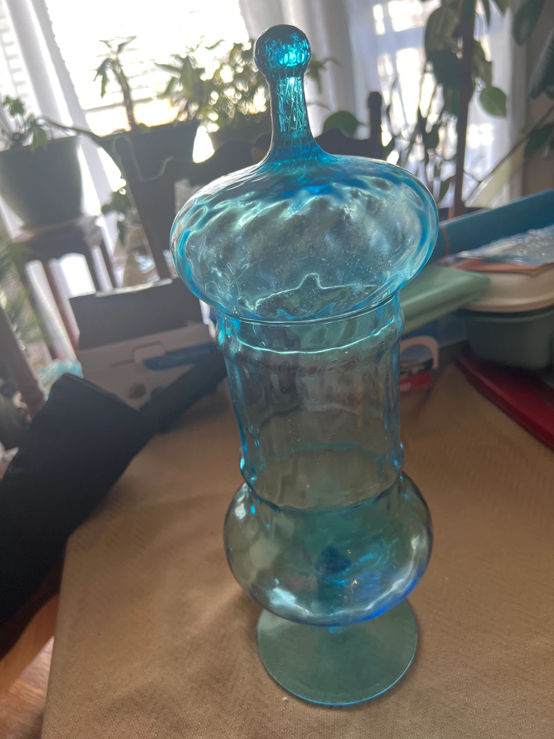 Blue Glass Apothecary Jar