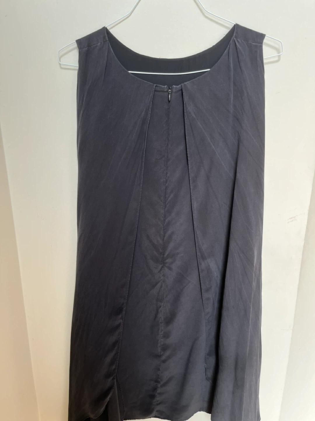 Silk Sleeveless Black Dress with Flowy Back Panels - photo 2
