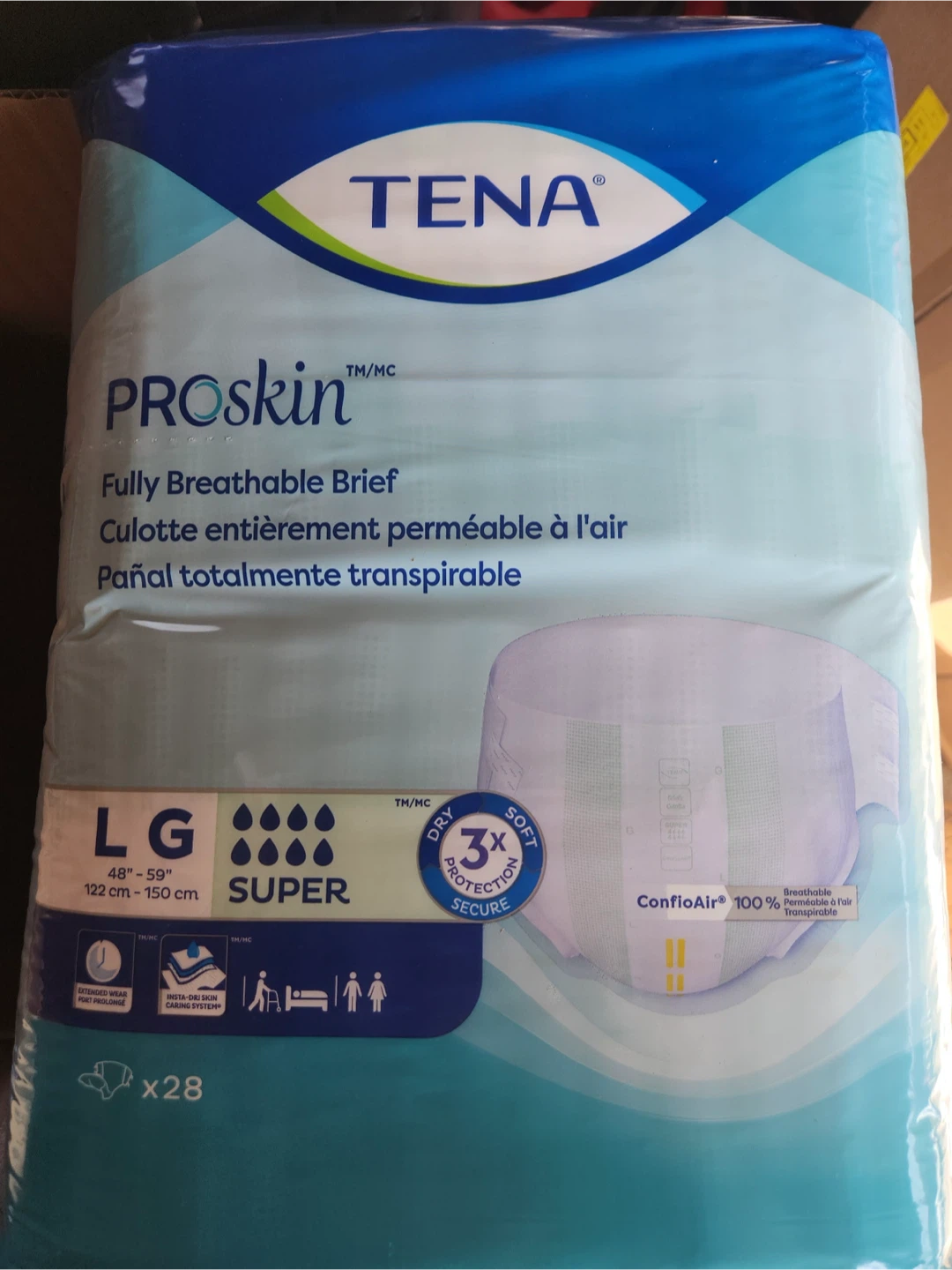TENA ProSkin Large Fully Breathable Briefs (28 count)
