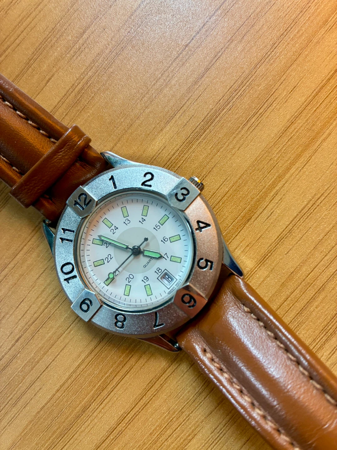 Brown Leather Band Watch - photo 3