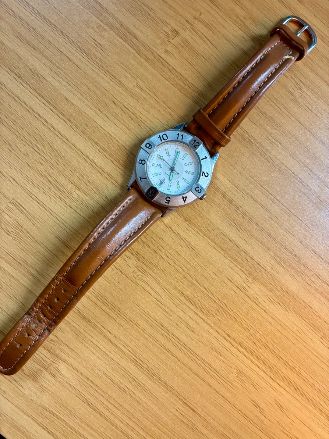 Brown Leather Band Watch - photo 4