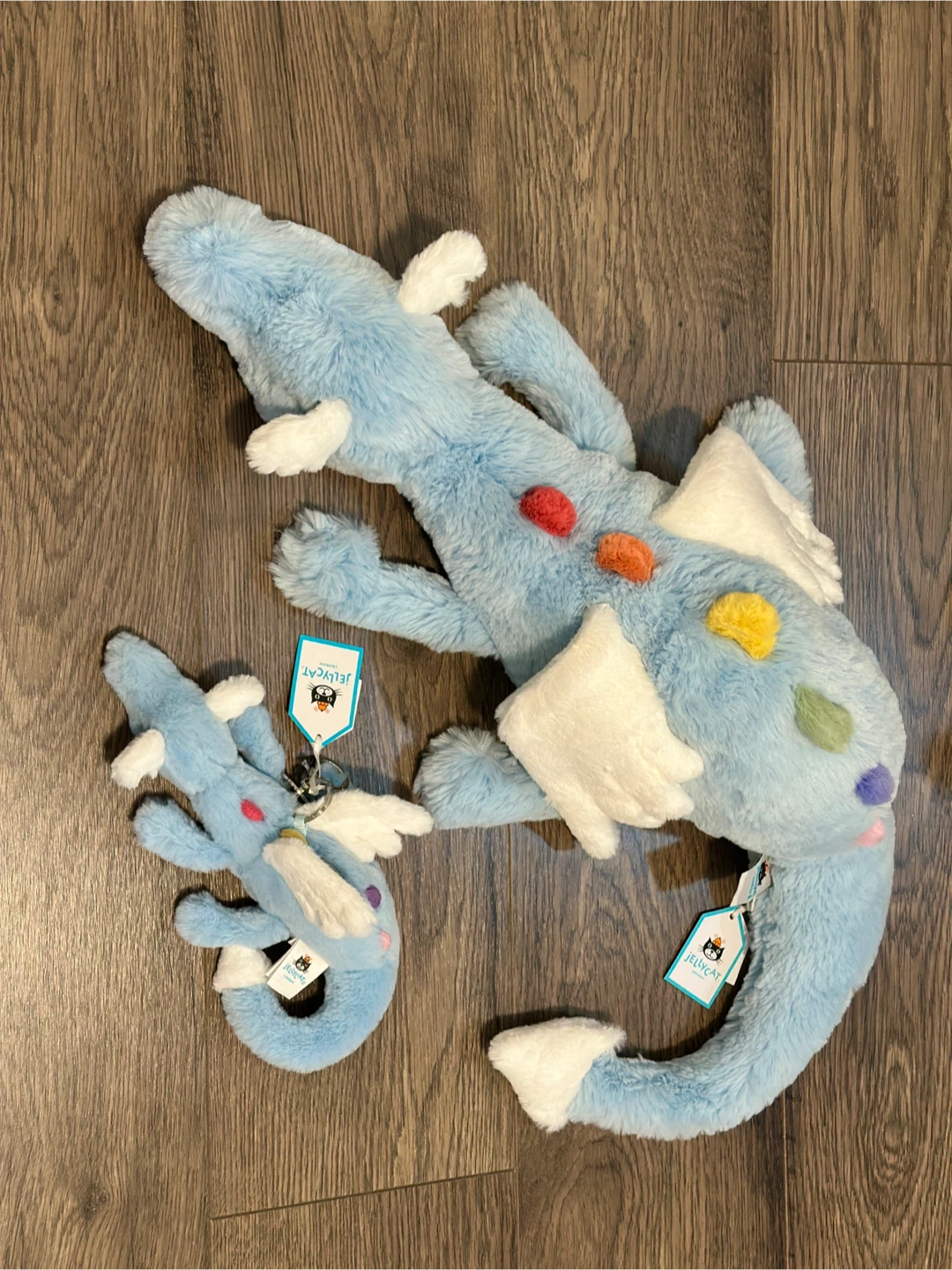 Rare🌈Jellycat Sky Dragon (Large) & Sky Dragon Bag Charm - photo 2