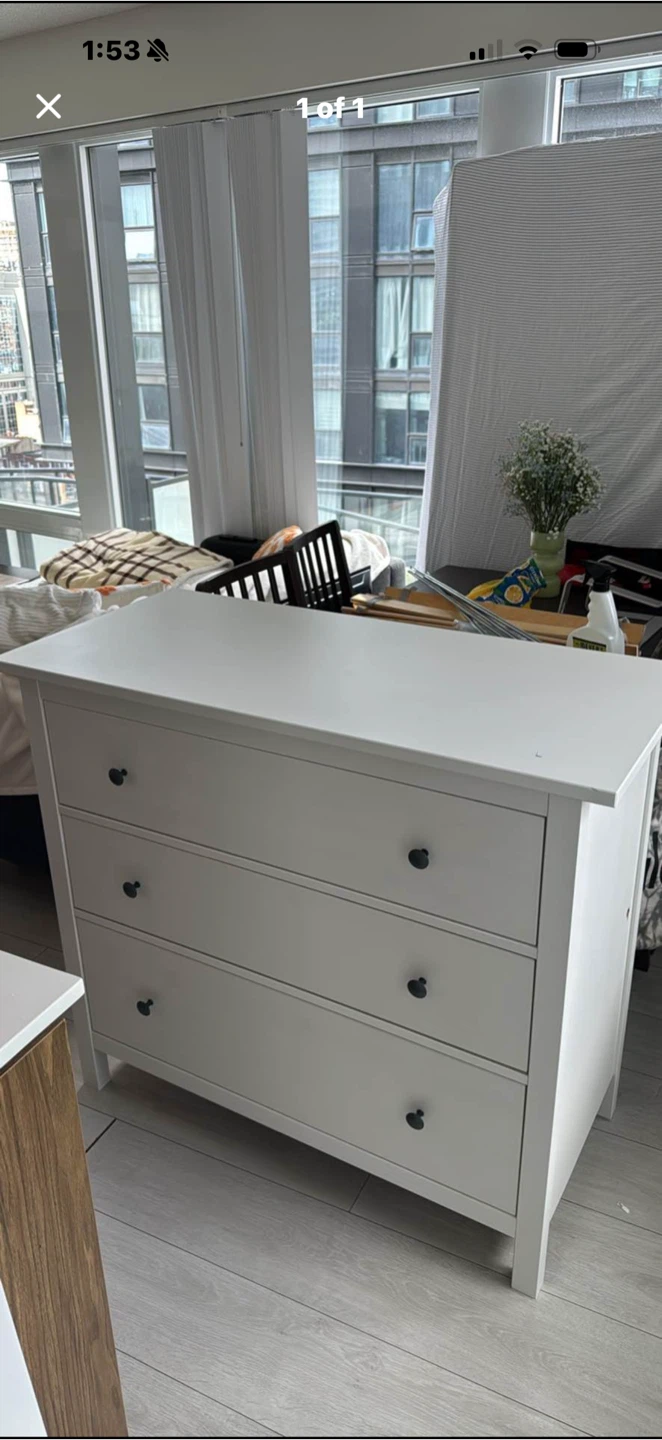 White IKEA 3-Drawer Dresser