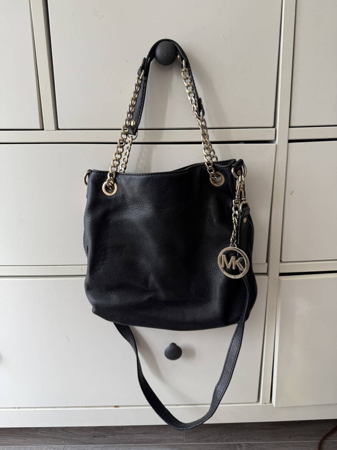 Michael Kors Black Leather Shoulder Bag