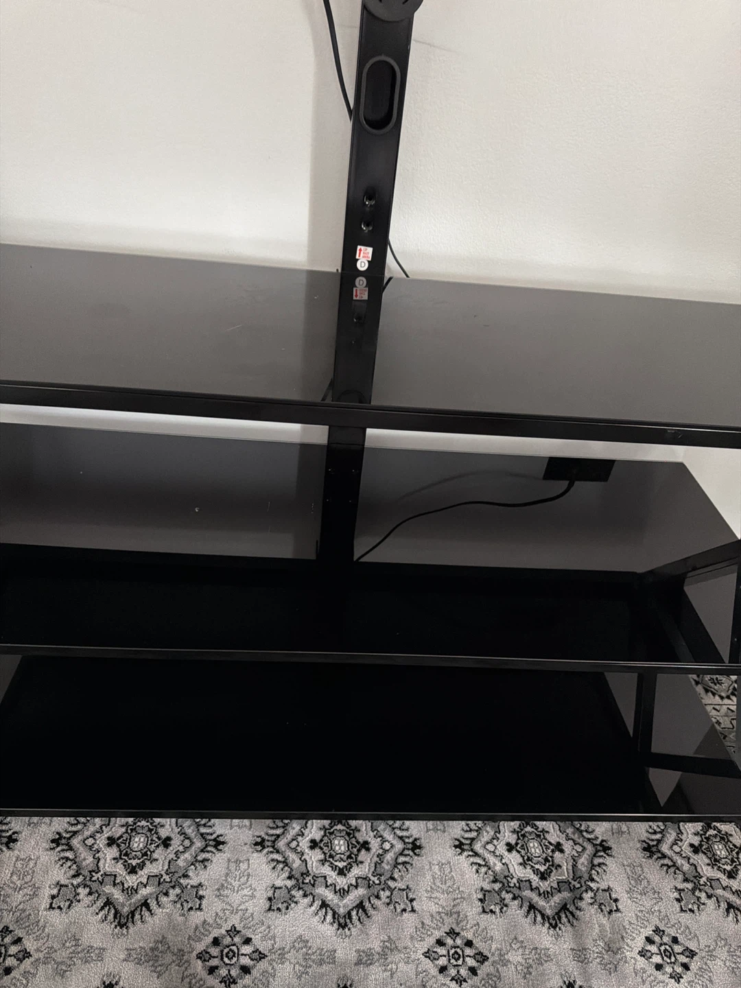 Black Glass TV Stand with Mount - photo 2
