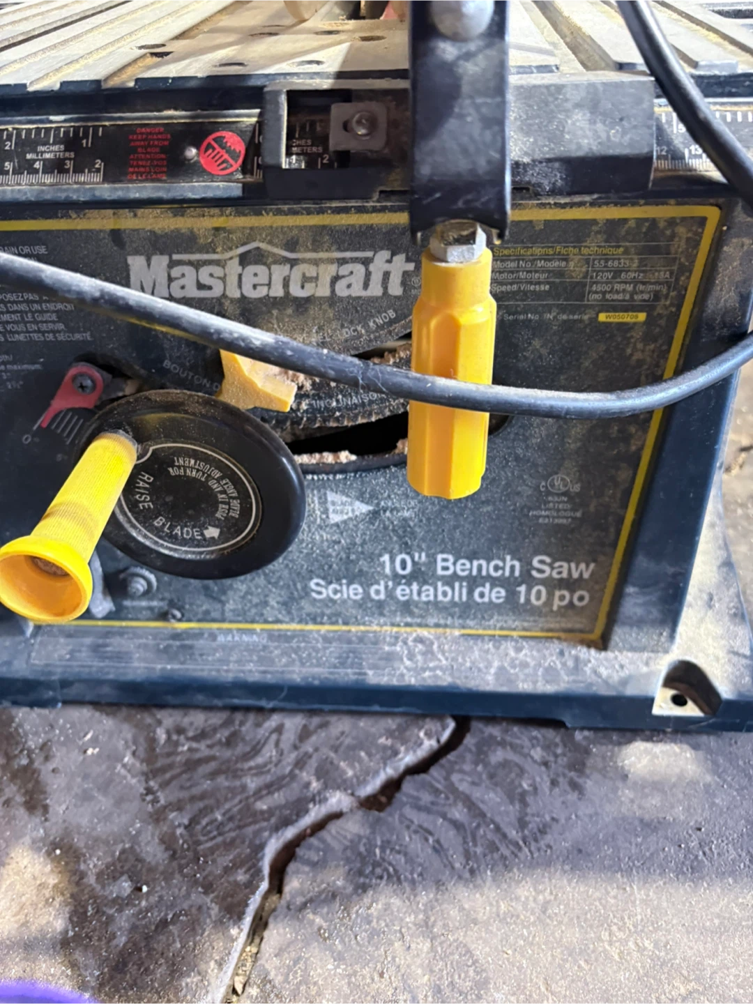 Mastercraft 10" Bench Saw