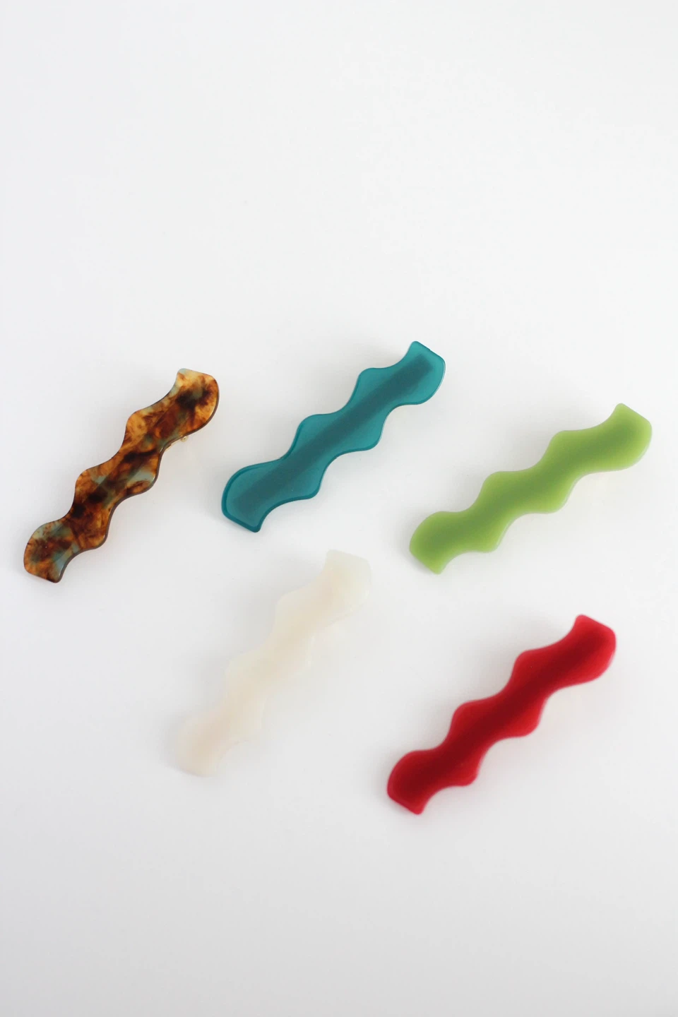 Brand new* Set of 5 Wavy Retro Barrette Hair Clips
