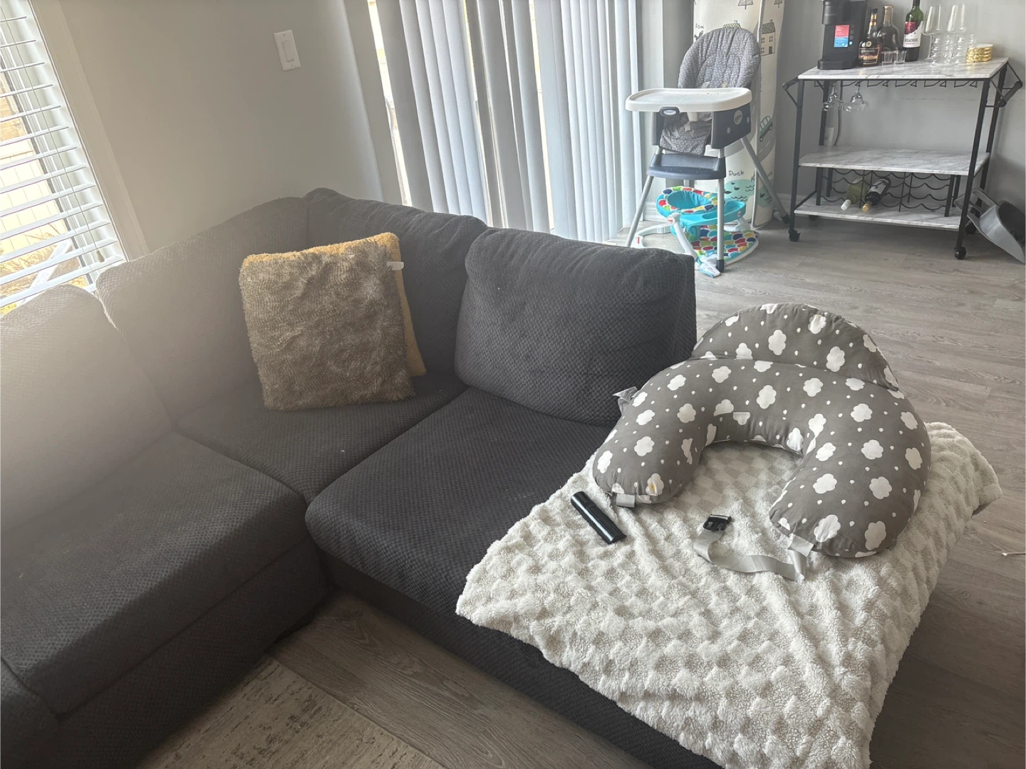 Dark Grey Sectional Sofa - photo 2
