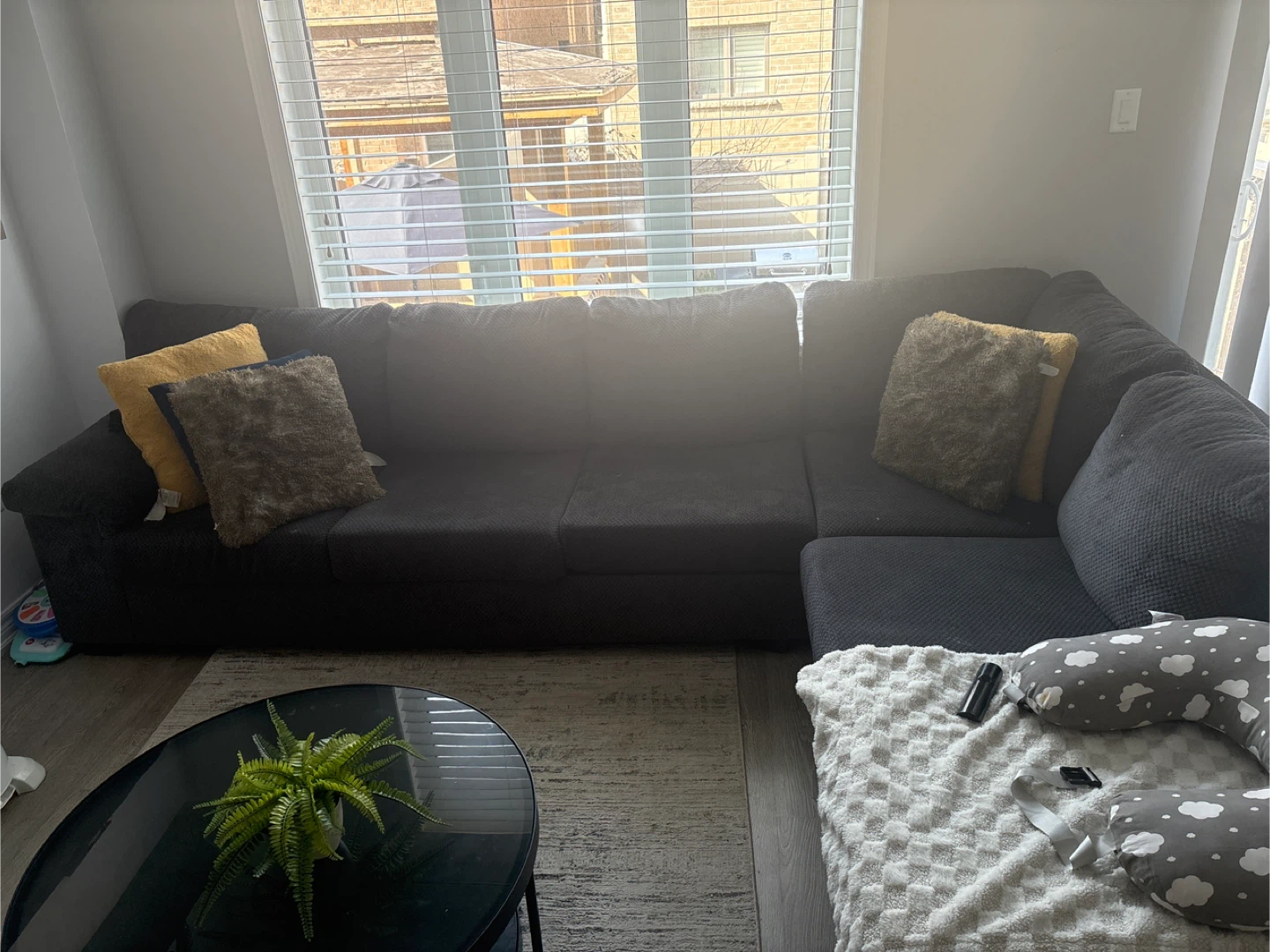 Dark Grey Sectional Sofa - photo 3