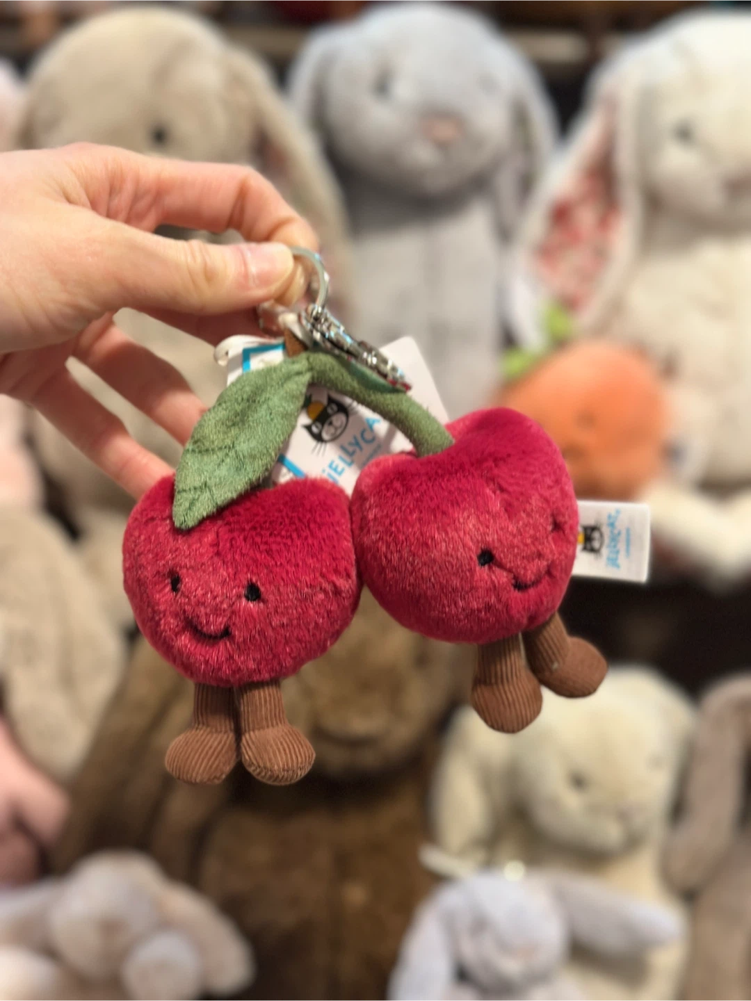 Rare🍒Jellycat Amuseables Cherries Bag Charm