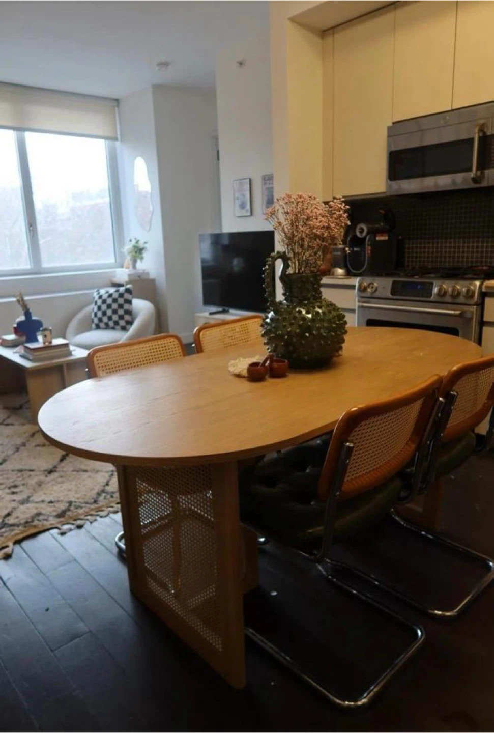Oval Wood Dining Table