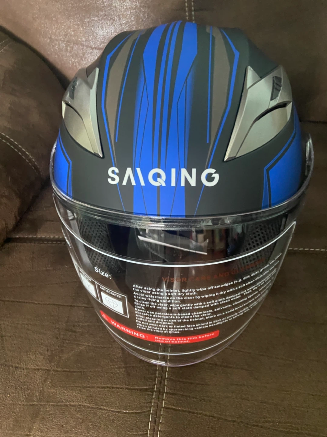 SAIQING Motorcycle Helmet with Clear Visor