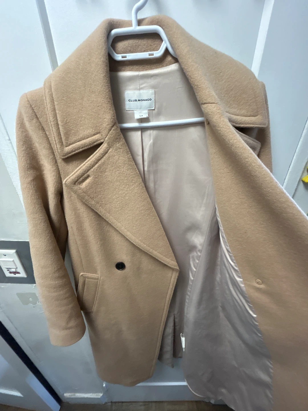 Club Monaco Camel Wool Blend Coat - Size S - photo 3