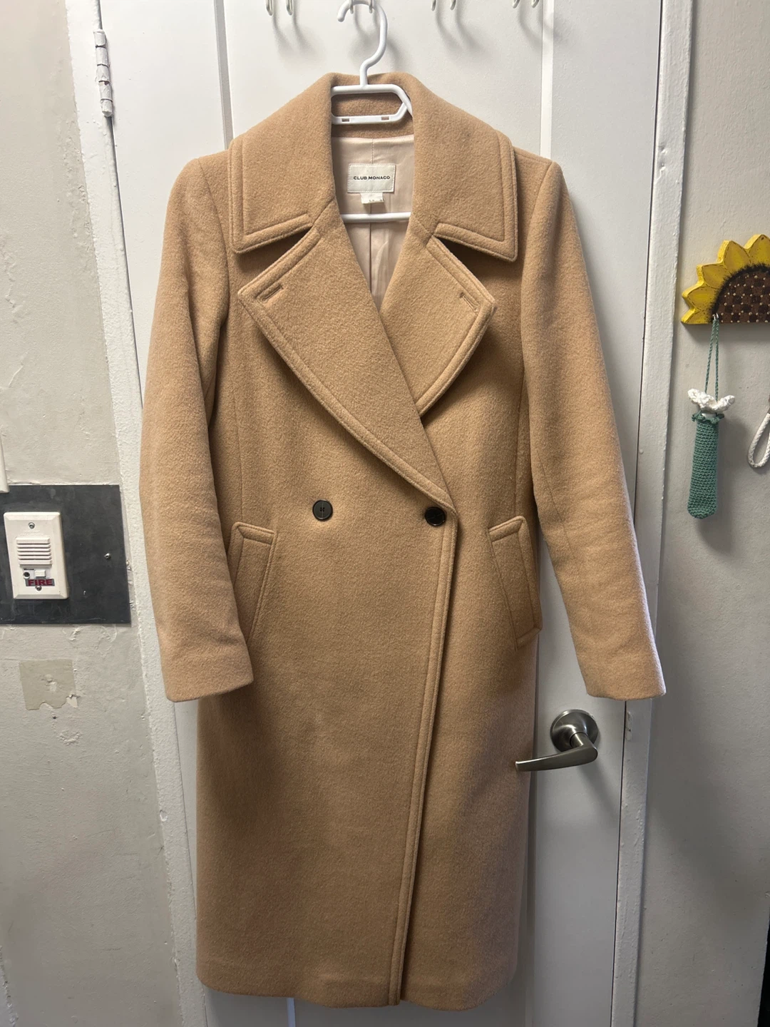 Club Monaco Camel Wool Blend Coat - Size S