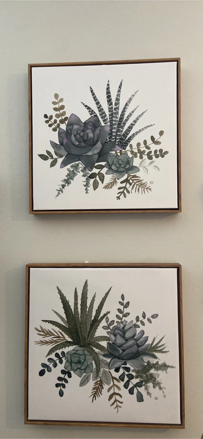 Set of 2 Succulent Wall Art Prints