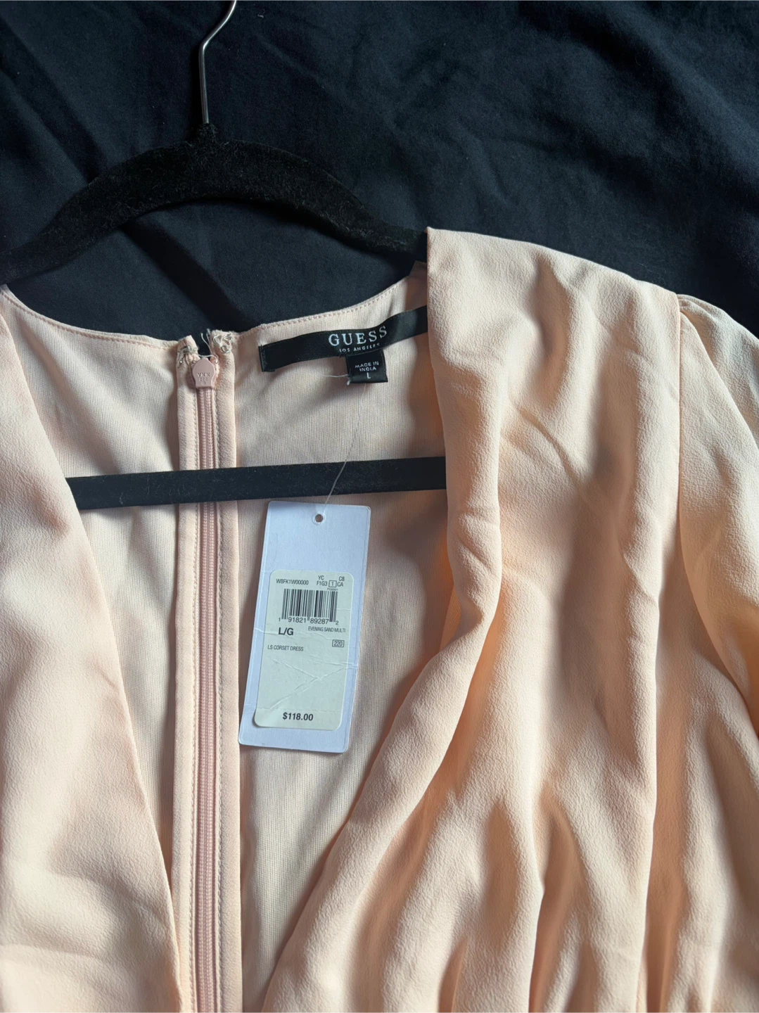 Guess Peach Lace-Up Mini Dress size Large - photo 5