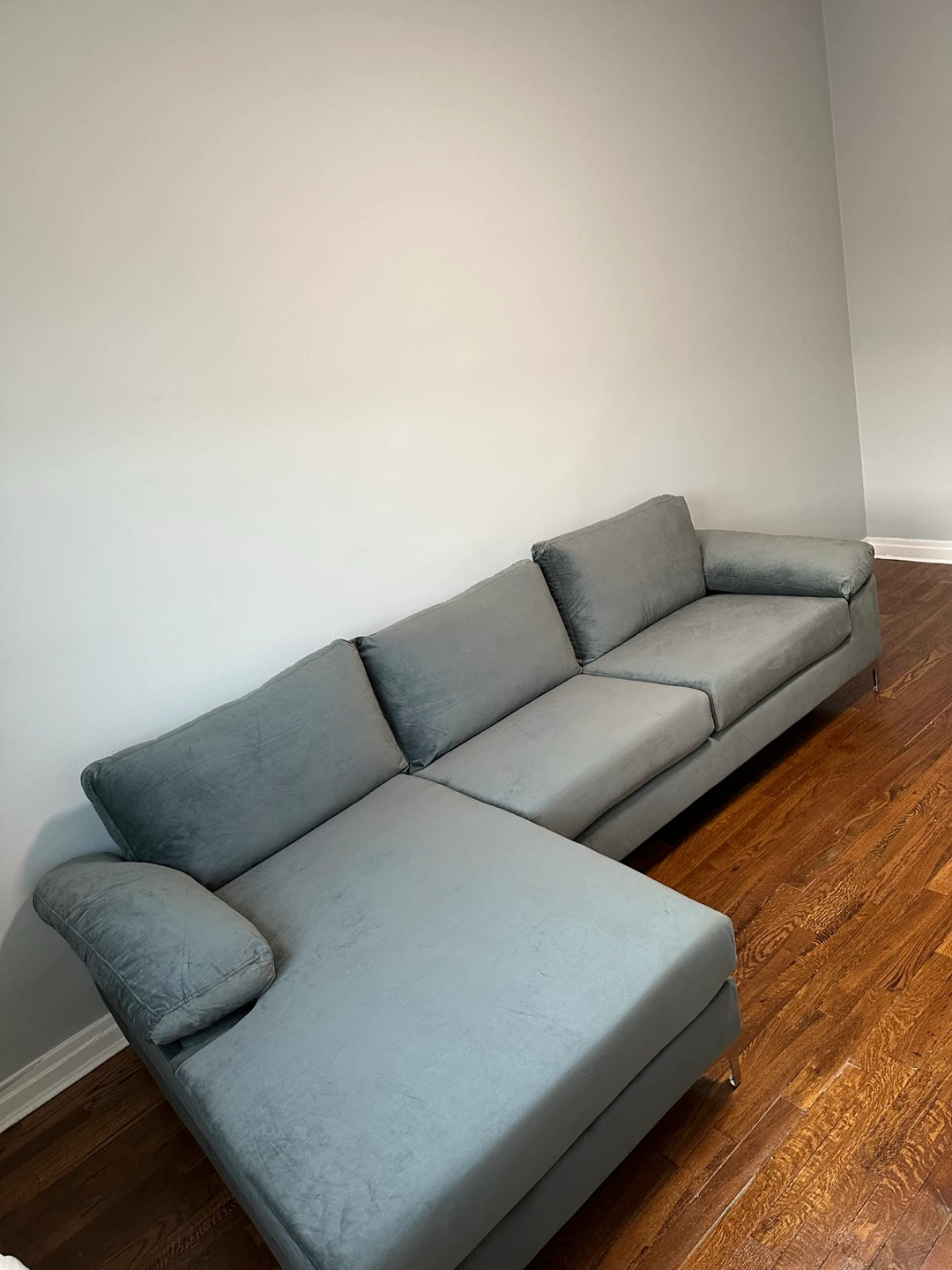 Gray Sectional Sofa with Chaise - photo 2