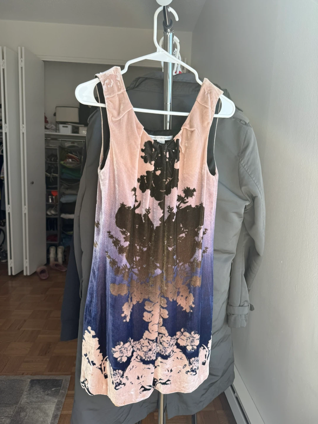 Diane von Furstenberg Velvet Floral Dress