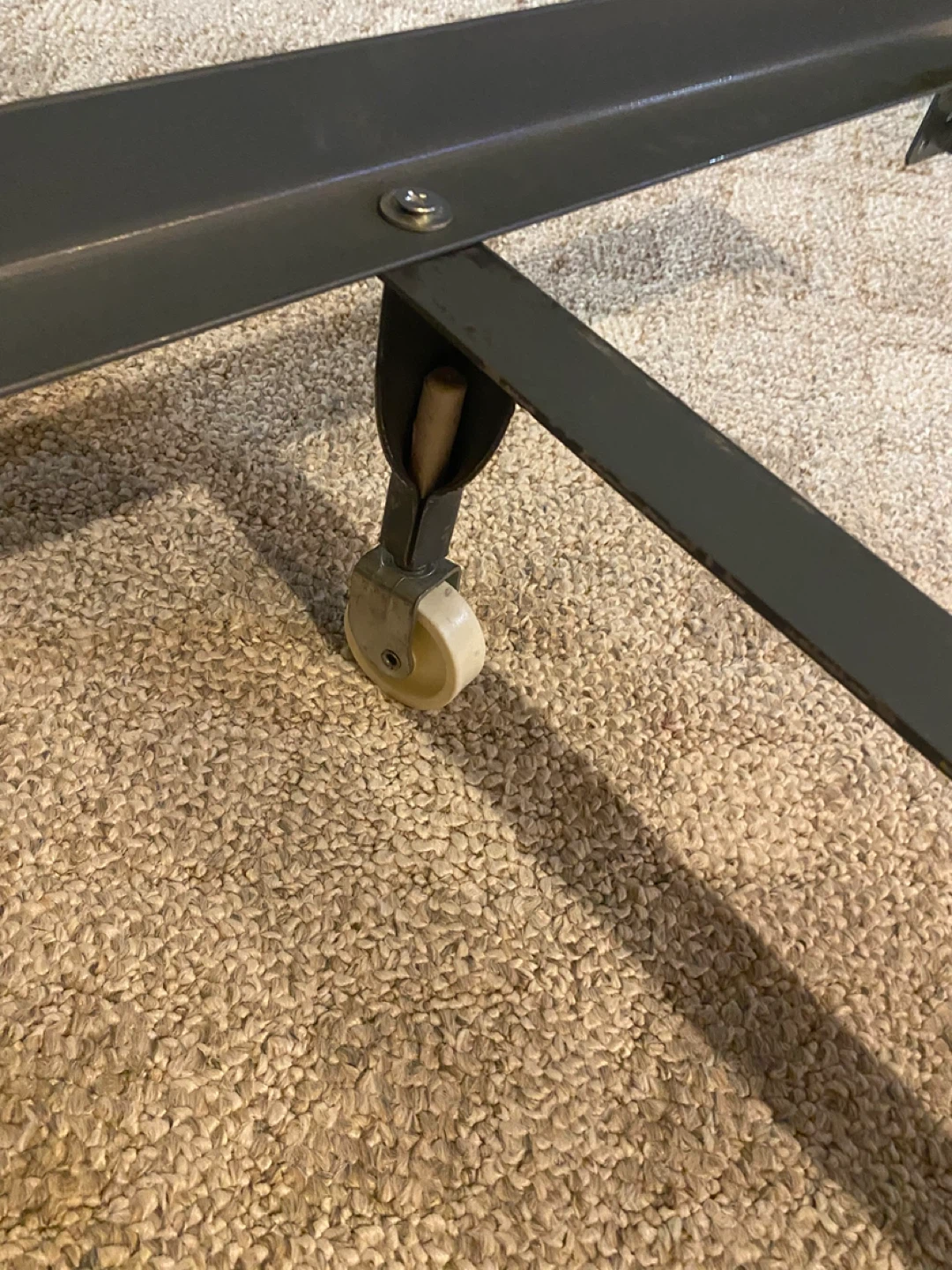 Full (Double)Metal Bed Frame with Wheels - photo 3