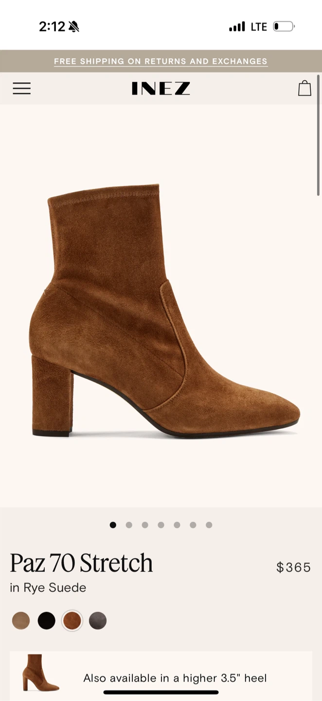 INEZ Paz 70 Stretch Ankle Boots in Rye Suede - photo 5
