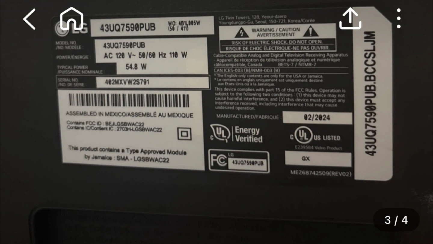 LG 43" UHD Smart TV - photo 2