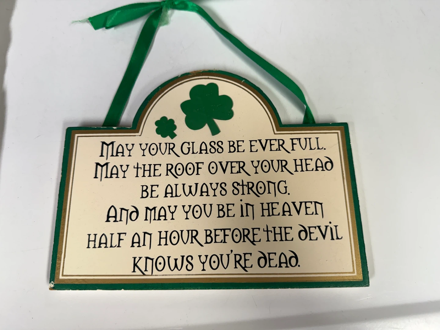 Irish Blessing Hanging Plaque