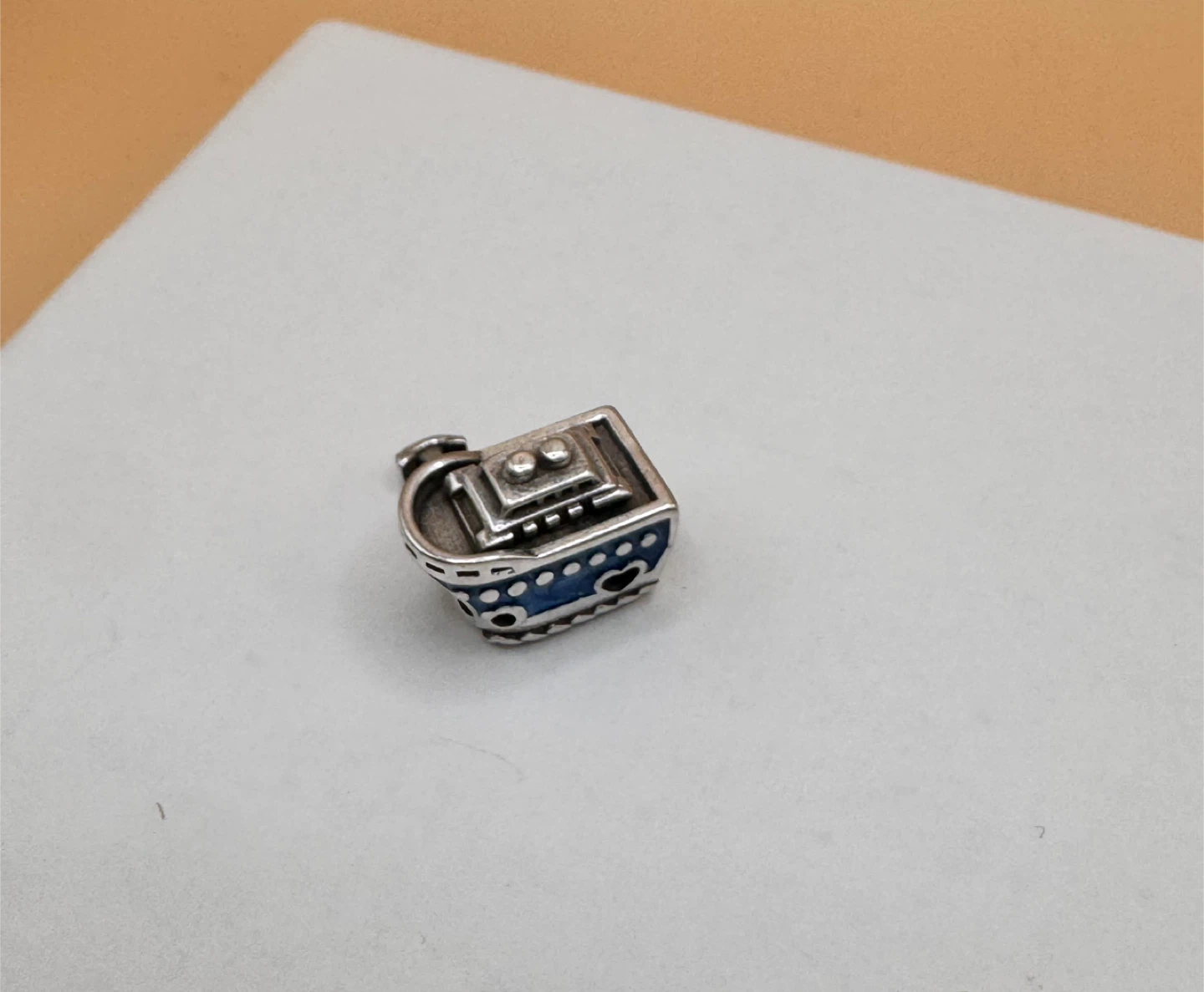 Blue Cruise Ship Charm silver 925 - photo 3