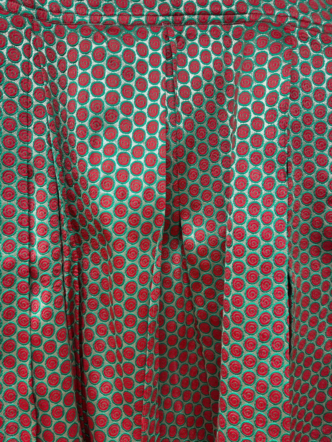 Pleated Skirt with Rose Pattern - photo 2