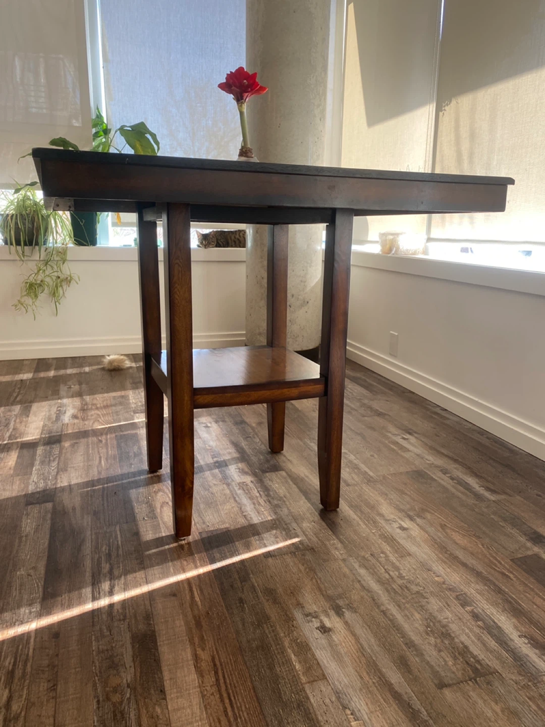 Dark Wood Counter Height Table - photo 2