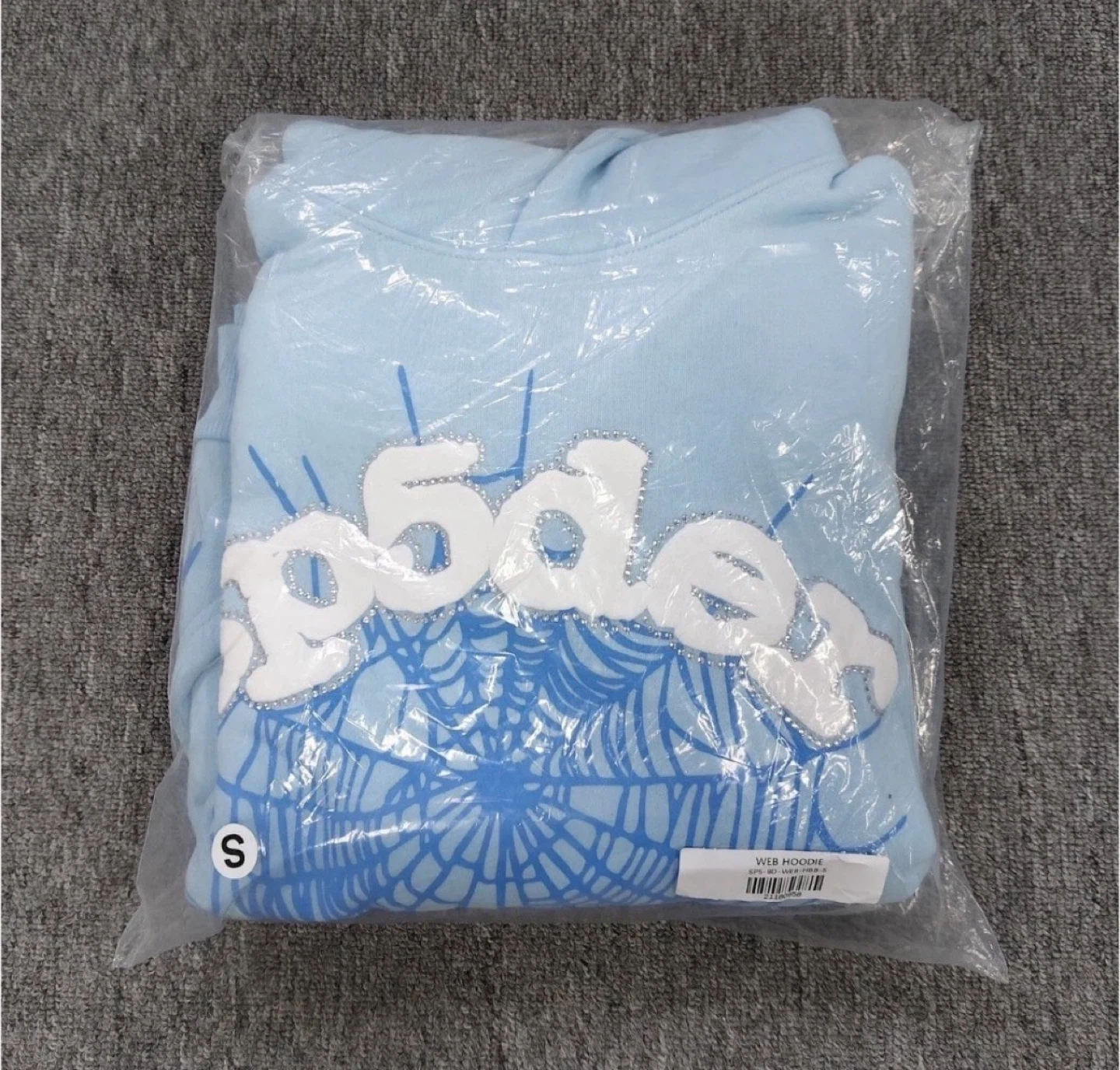 Sp5der Web Hoodie Light Blue Size S