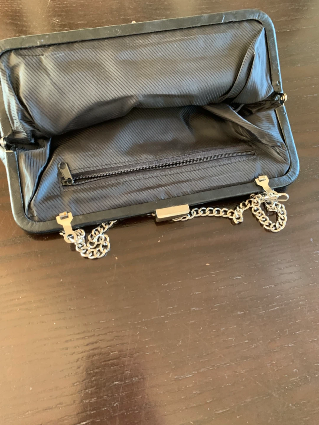 Black clutch with chain and studs - photo 4