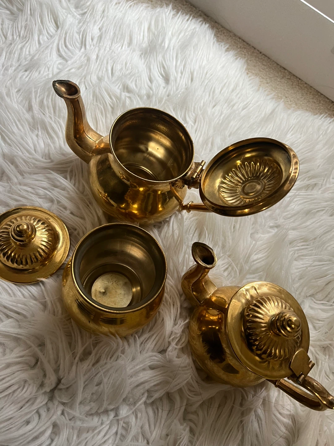 Vintage Brass Teapot Set - photo 3