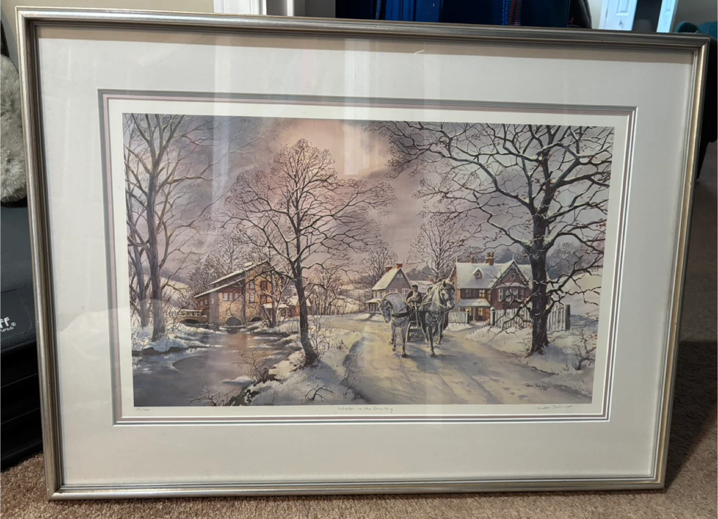 Peter Robson "Winter in the Country" Framed Print