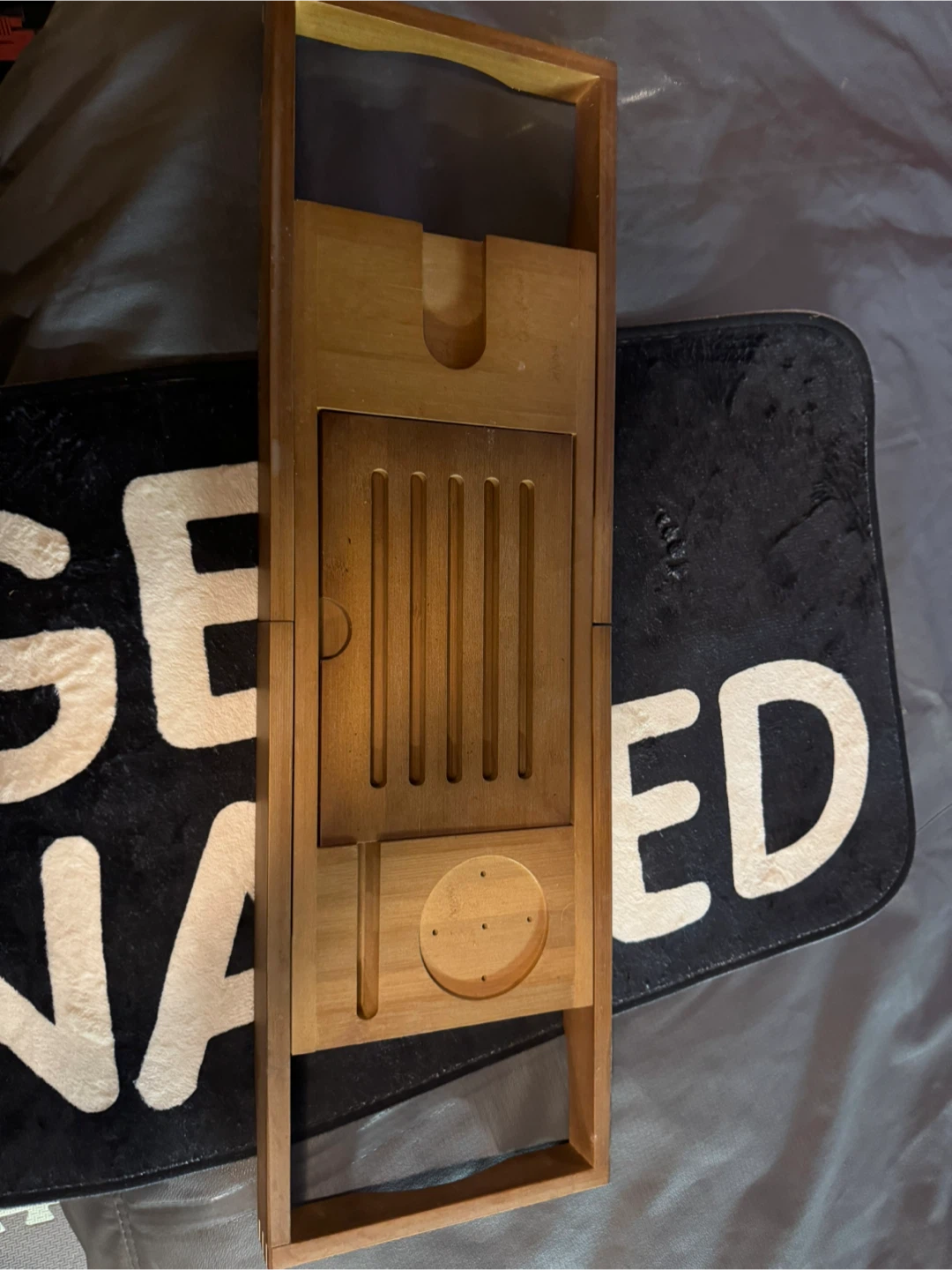 Wooden Bath Caddy Tray Organizer - photo 2
