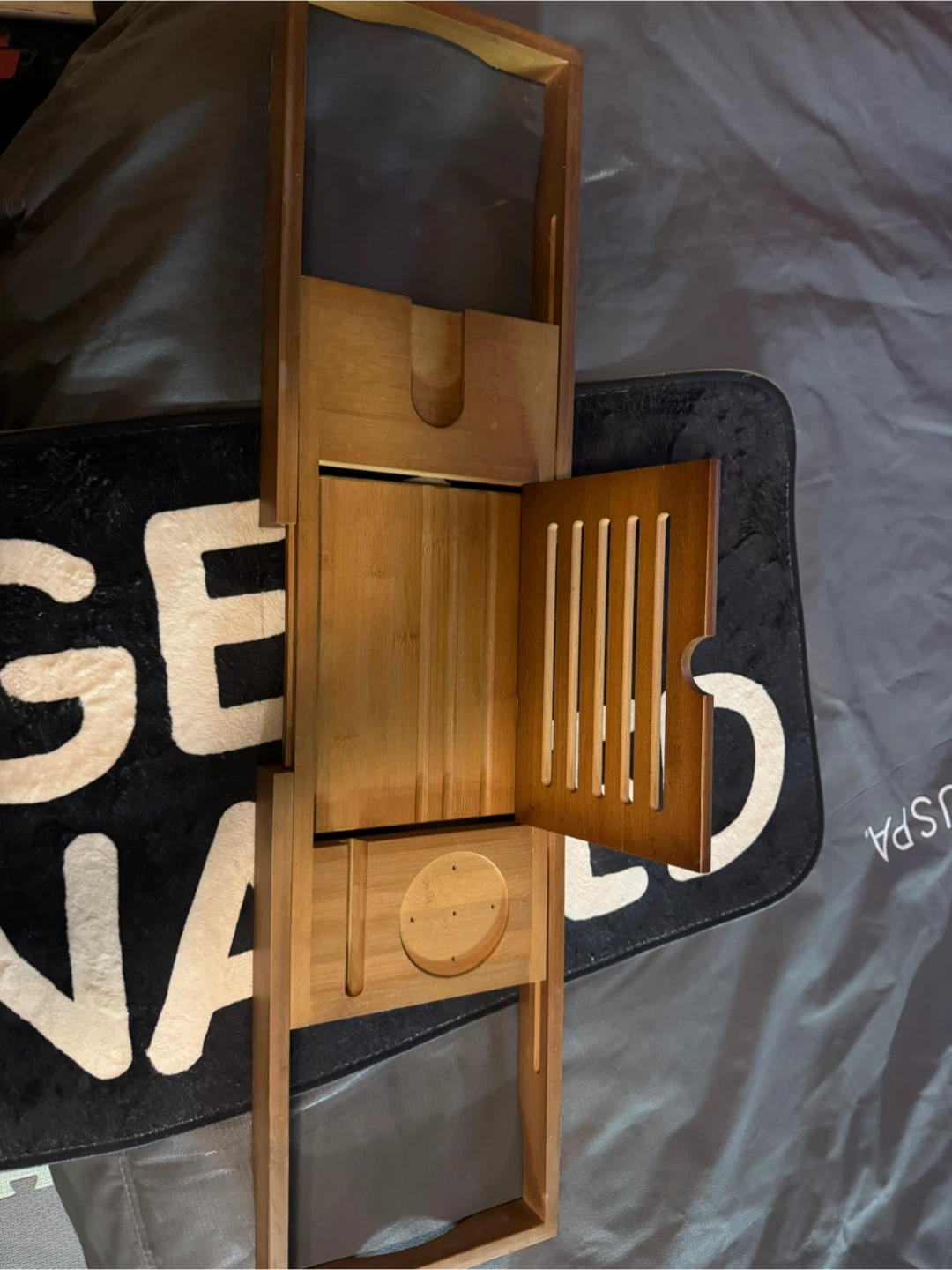 Wooden Bath Caddy Tray Organizer - photo 3