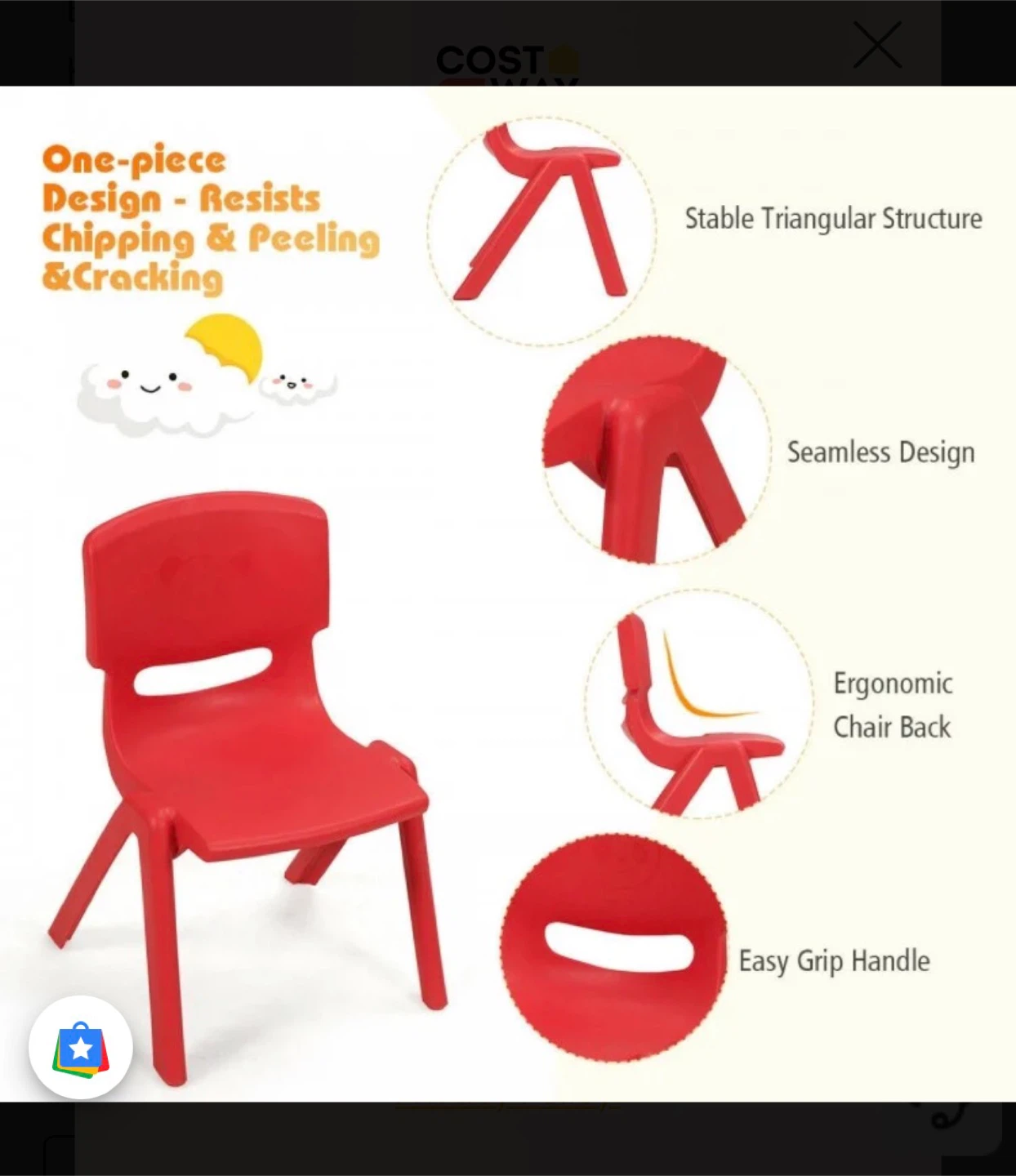 4 Kids Chairs – Brand New – $95