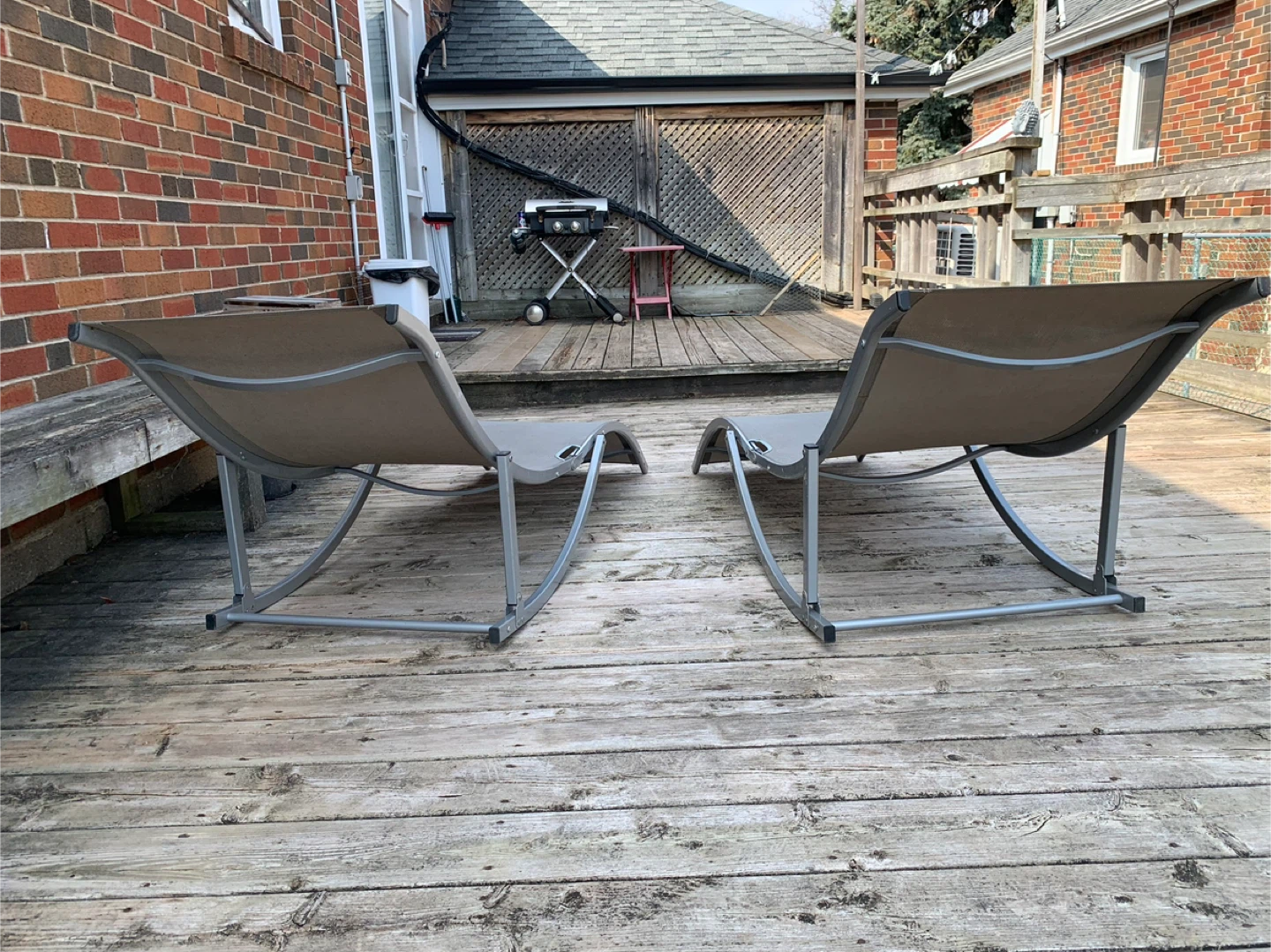 Grey Outdoor Chaise Lounges - Set of 2 - photo 2