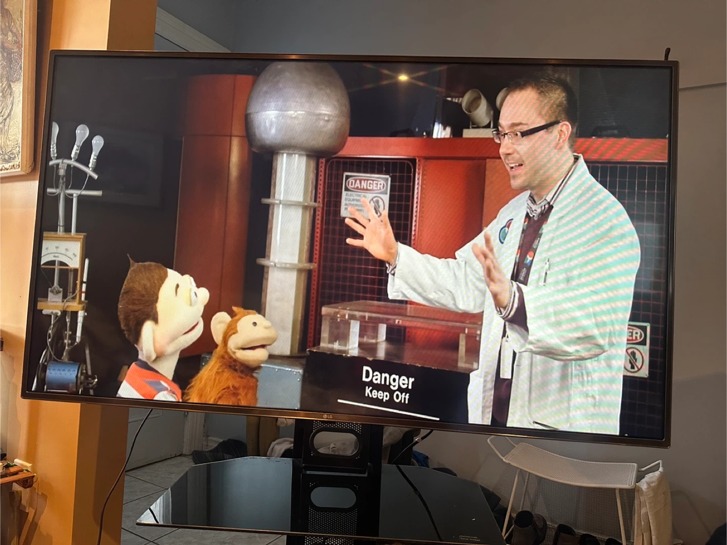 LG 55" TV + Stand with 3 Shelves - photo 2