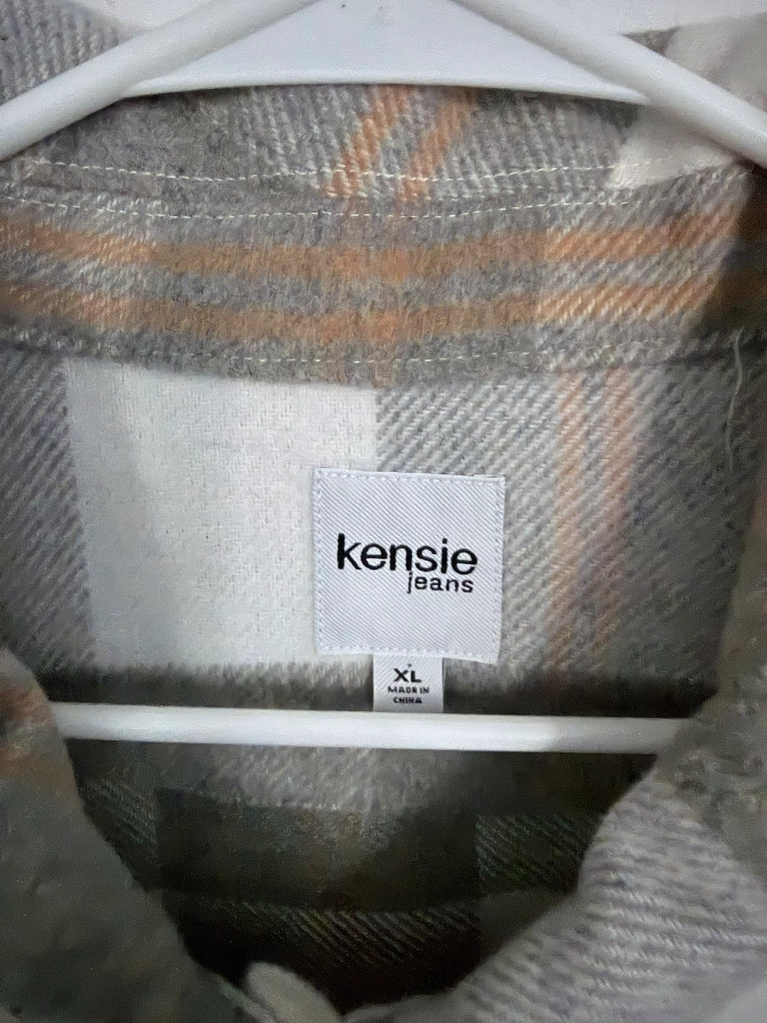 Kensie Jeans Plaid Flannel Shirt Jacket - XL - photo 4