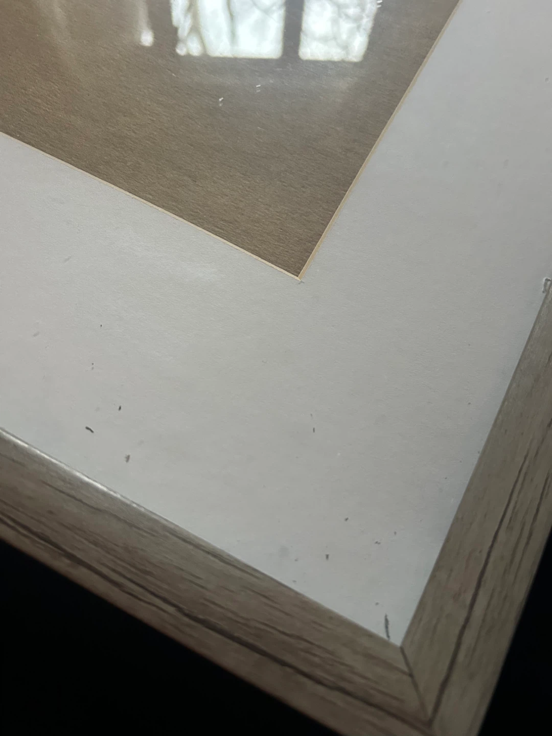 Large Wooden Glass Photo Frame with Mat - photo 3