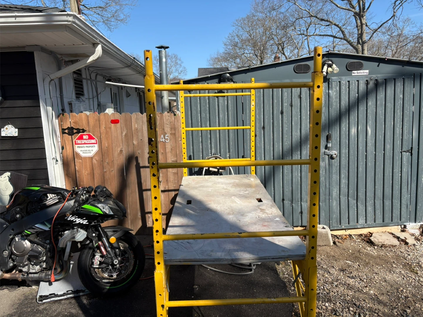 Yellow Scaffolding Platform with Wheels - photo 2