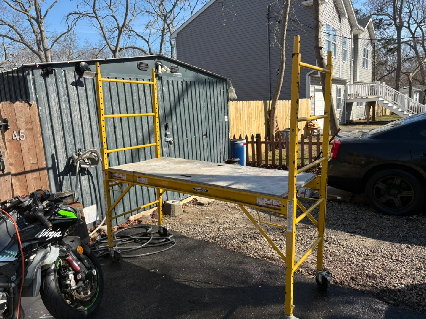 Yellow Scaffolding Platform with Wheels - photo 3