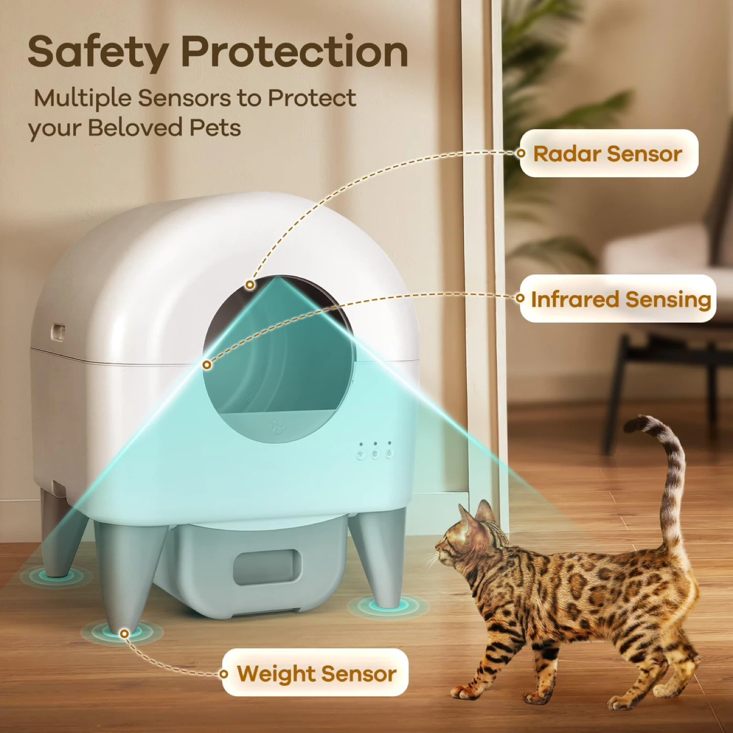 Automatic Cat Litter Box Self Cleaning Litter Box Large - photo 3